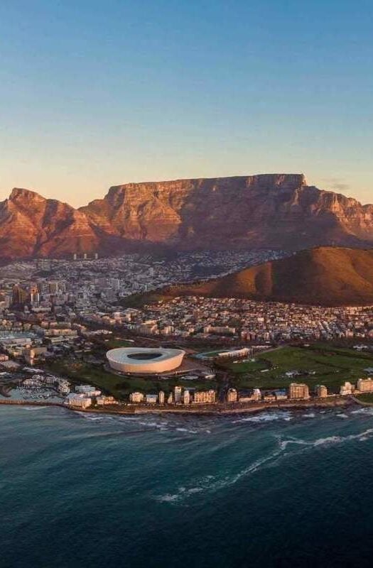 Aerial panoramic view of Cape Town, South Africa