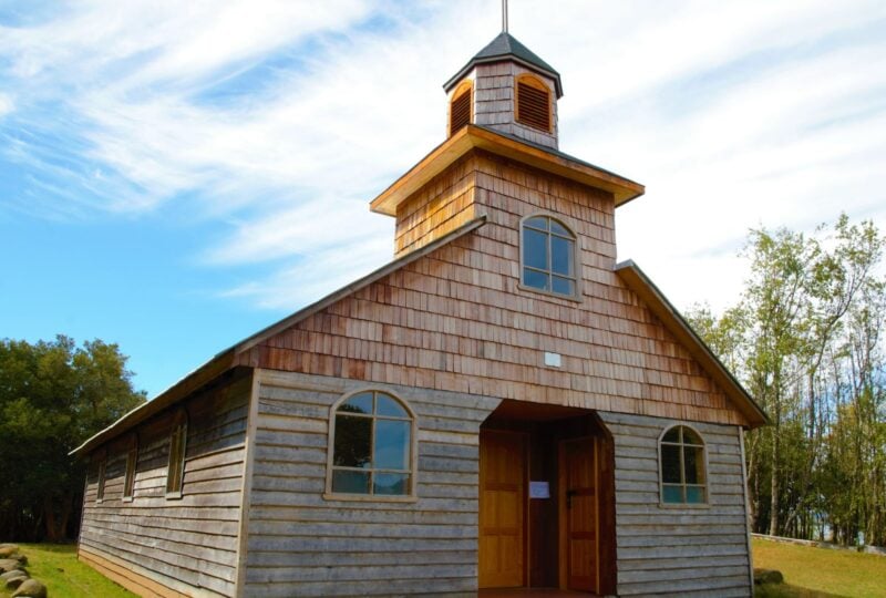 A wooden church on the island of Chiloé