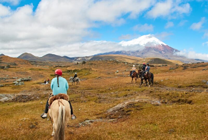 Horse riding in Ecuador