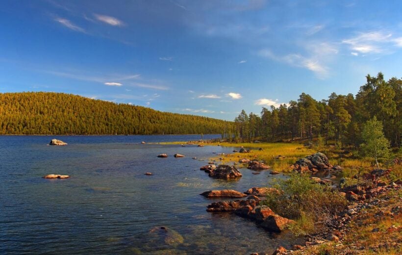 Lake Inari, Finland in Autumn