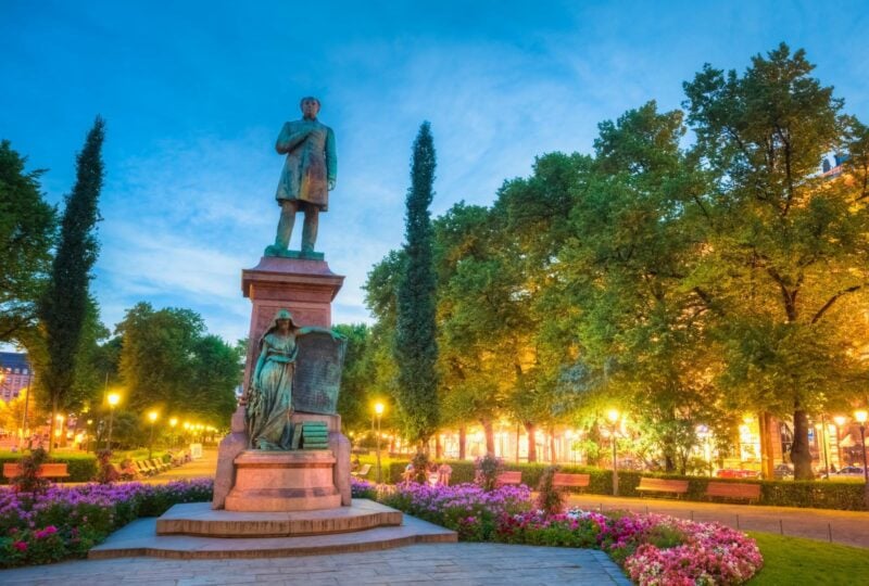 Statue Of Johan Ludvig Runeberg in Helsinki, Finland