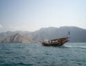 An Omani Dhow sailing on the ocean