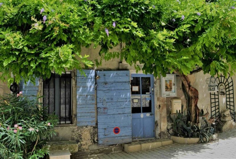 A blue door in the village of Saint Remy de Provence