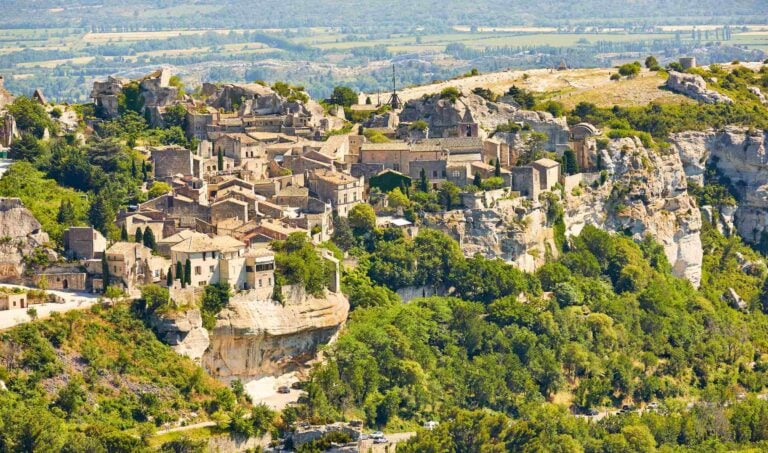 A view over the Provencal village of Les-Baux-de-Provence