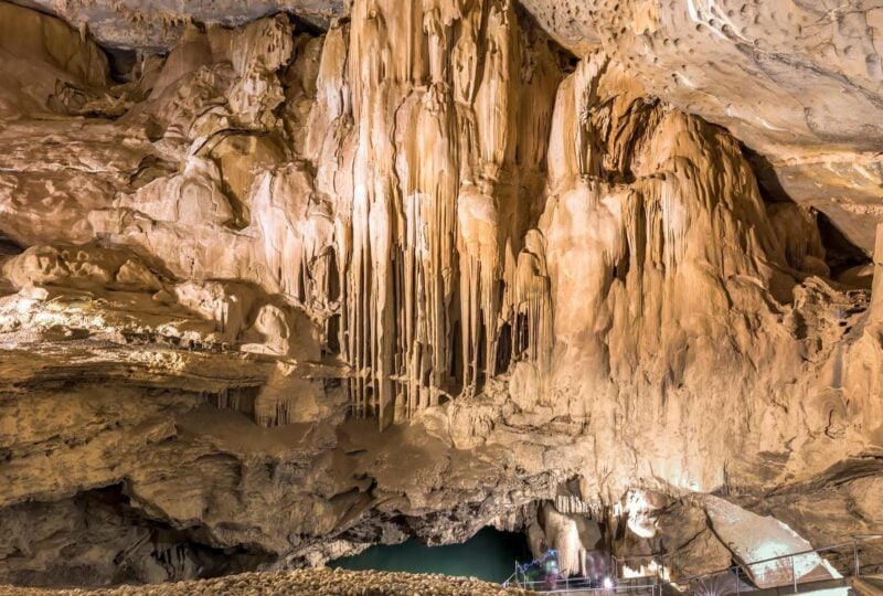 The inside of Al Hoota cave in Oman