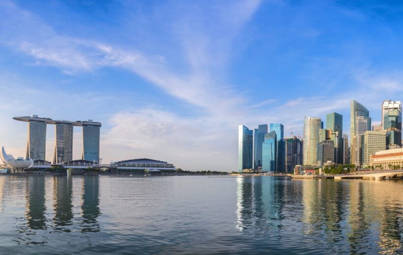 The Singapore skyline