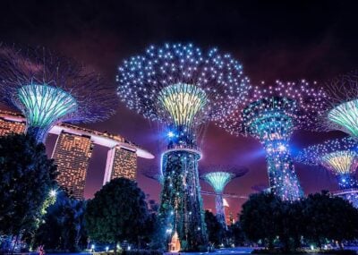 Gardens by the bay in Singapore