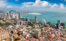 Aerisl view of George Town, Penang, Malaysia