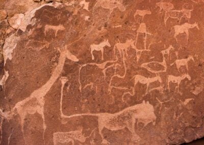 Rock art in Twyfelfontein, Da,araland, Namibia