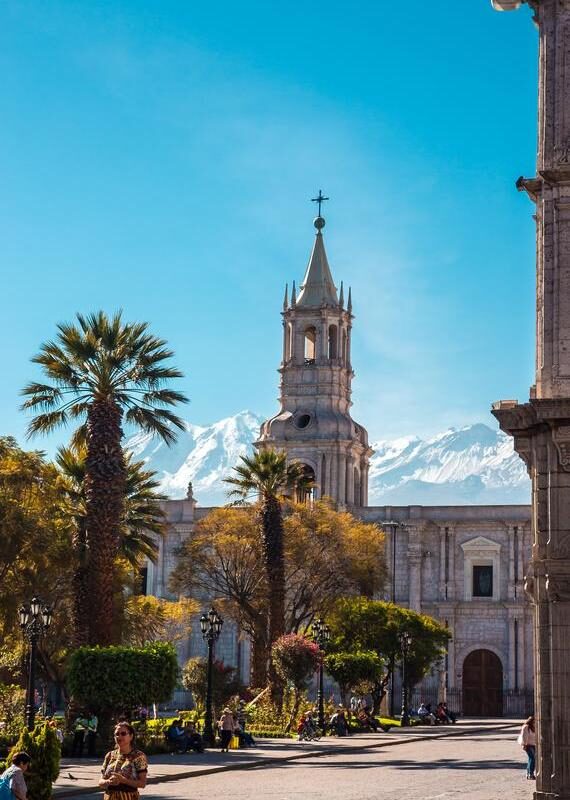 The cathedral in Arequipa, Peru