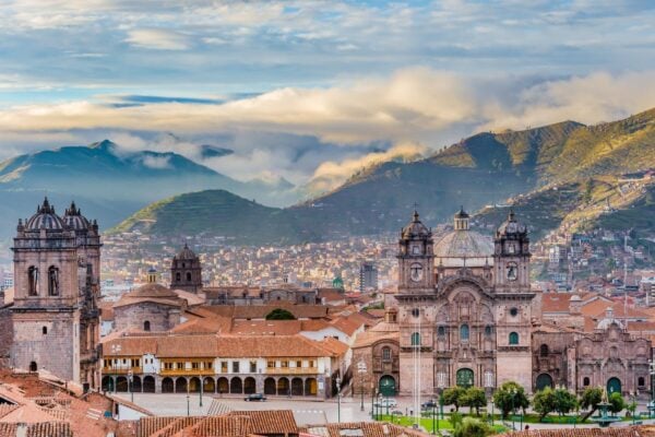 A view of the Plaza de Armas in Cusco, Peru