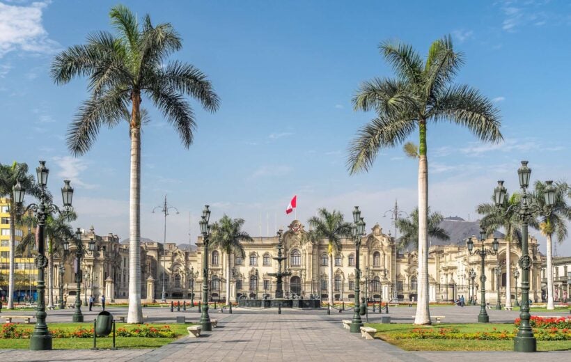 The Government Palace of Peru at Plaza Mayor in Lima