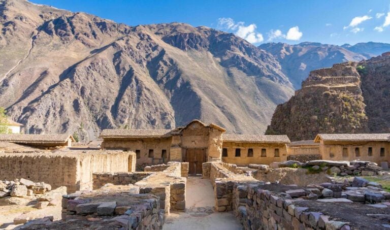 Ruins at Ollantaytambo in Peru