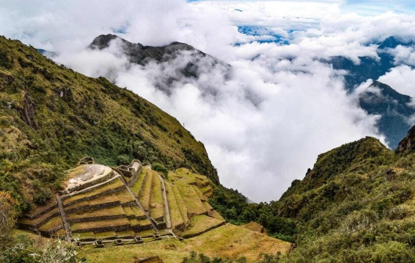 Views of mountains and clouds from the Inca Trail