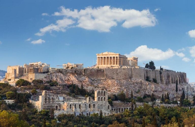 The Parthenon at the acropolis in Athens, Greece