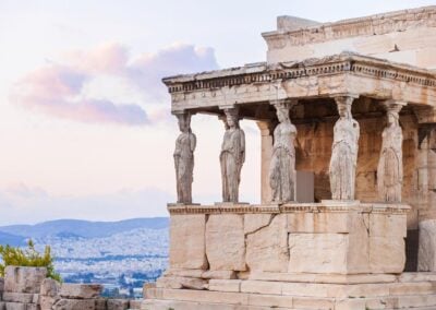 Statues of The Porch of the Caryatids in Acropolis, Athens