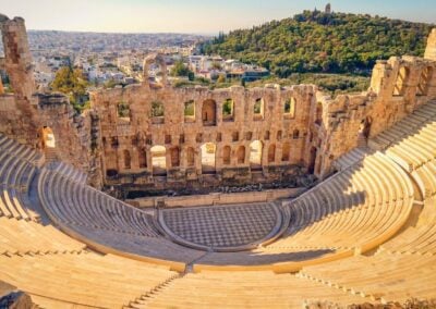 Theatre of Dionysus below the Acropolis in Athens, Greece