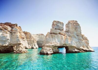 Kleftiko bay in Milos, Greece