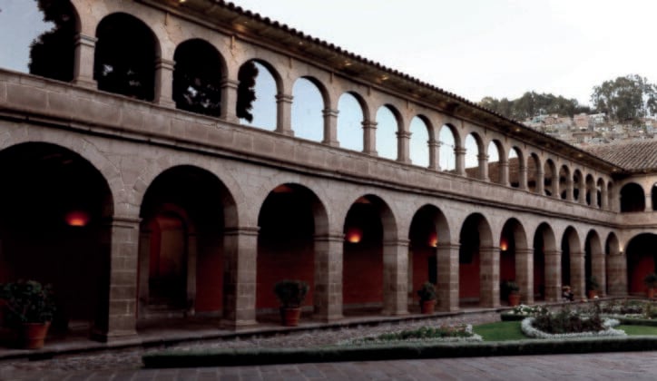 Arched walls of Belmond Hotel Monasterio, Peru