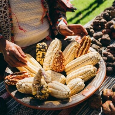 Peruvian crops at Belmond Hotel Rio Sagrado, Peru