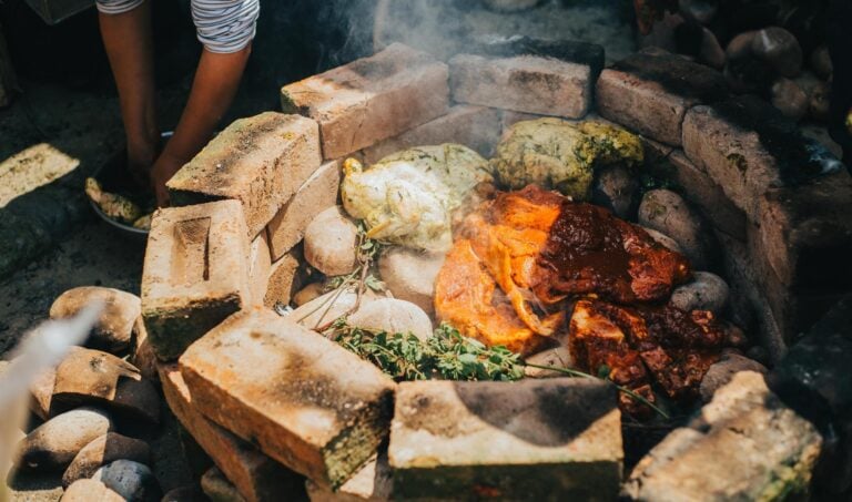 Pachamanca cooking method in Peru