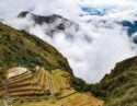 Views over mountains and clouds from the Inca Trail, Peru