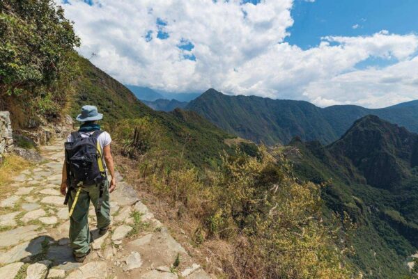 A man trekking the Inca Trail, Peru