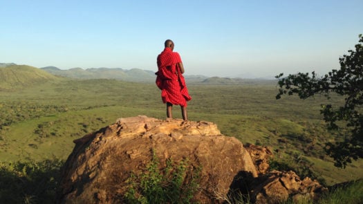 Maasai warrior at Chyulu Hills, Kenya